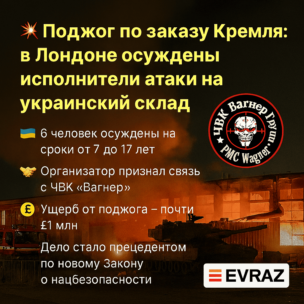 🔥 Поджог по заказу Кремля: в Лондоне осуждены исполнители атаки на украинский склад