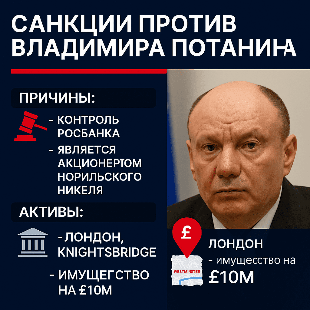 🛑 Санкции против Владимира Потанина: удар по финансовой империиДата: 17 октября 2025Тема: Международные санкции, активы, геополитика